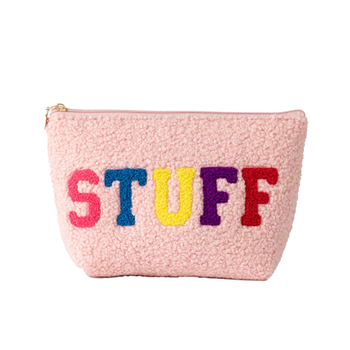 Cream Teddy Pouch