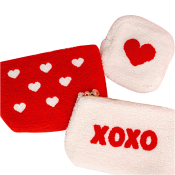 Cream Teddy Pouch