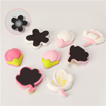 4-Piece 3D PVC Flower Magnet for Fridge