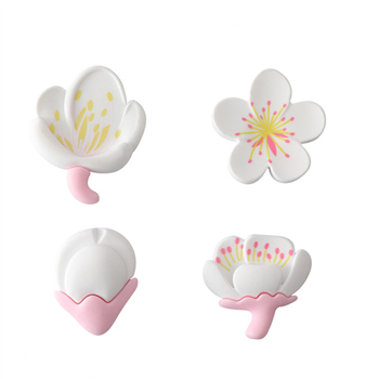 4-Piece 3D PVC Flower Magnet for Fridge