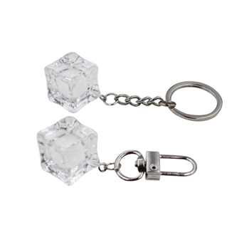 Transparent Ice Cube Keychain