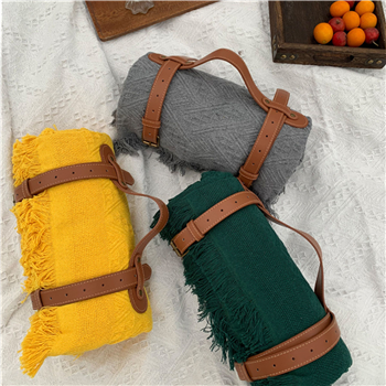 Handcrafted Fringed Picnic Blanket