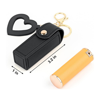 Chapstick Holder Key Chain with Mirror