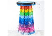 Rainbow Retractable Folding Stool