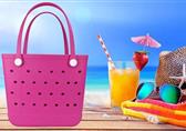small croc style bag-Beach Bag with DIY Charms